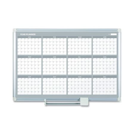 Bi-Silque MasterVisi, 12 Month Year Planner, 36x24, Aluminum Frame GA03106830